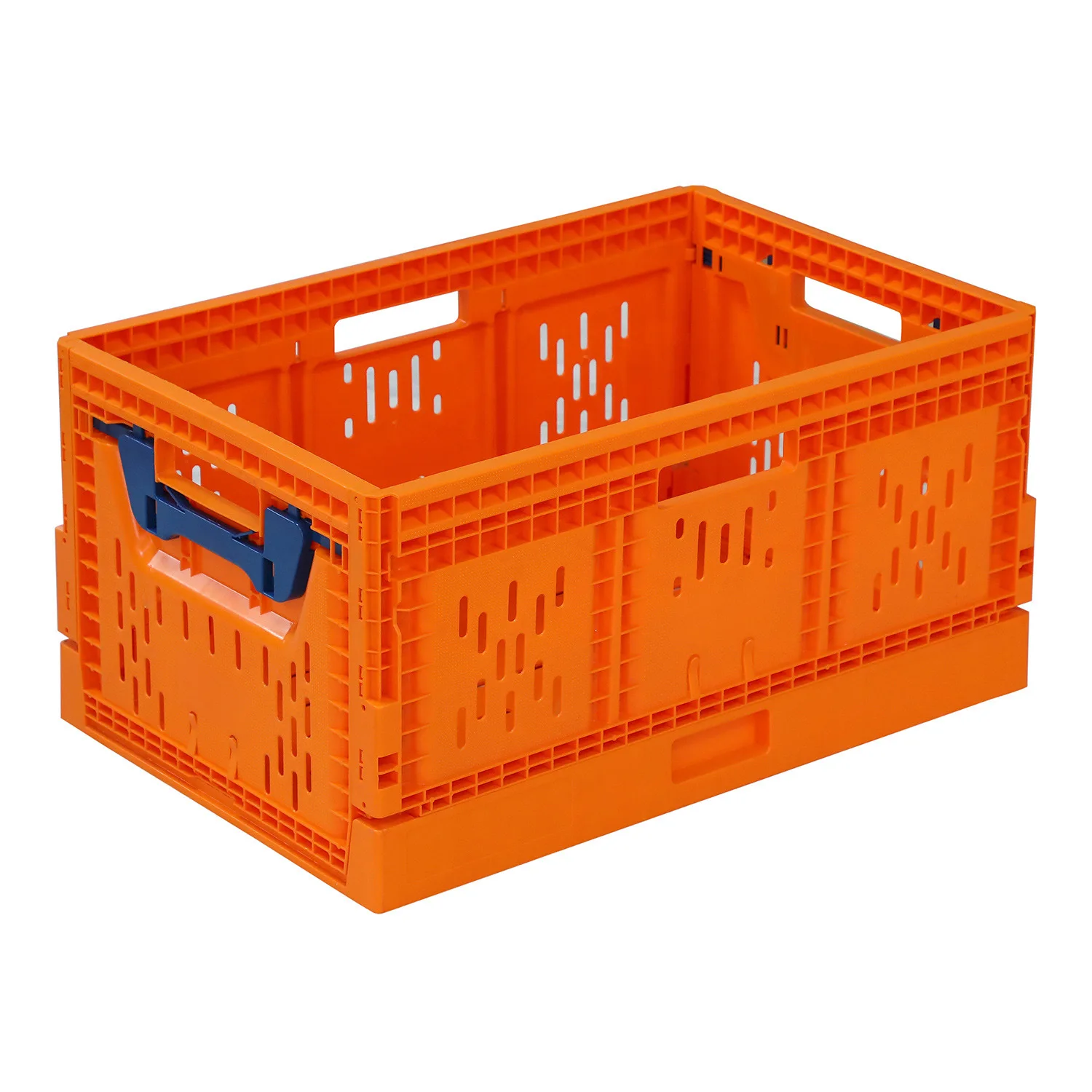 

Mesh Style Heavy-Duty Foldable PP Material Plastic Storage Stackable Crate for Supermarket Commercial Use