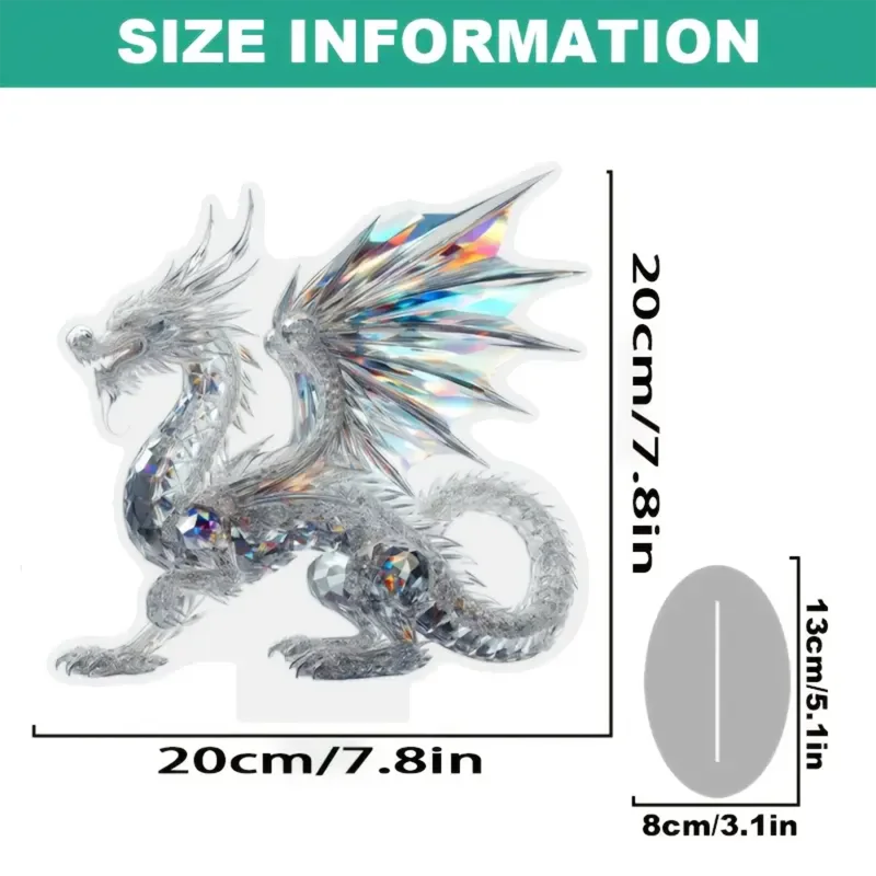 Bohemian Dragon Decorations 2D Flat Acrylic Table Top Decor Office TV Cabinet Desktop Home Decoration Ornaments