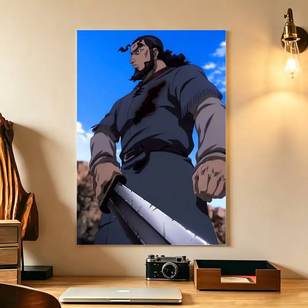 Anime Vinland Saga Thors Snorresson Poster Waterproof Wall Art Sticker For Bar Living Room Vintage Decor High Quality Print Gift