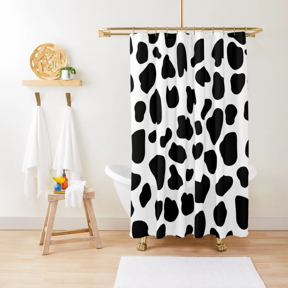 

Cow Hide Print in Black and White Shower Curtain Accessories For Shower And Services For The Bathroom Bathroom Shower Curtain