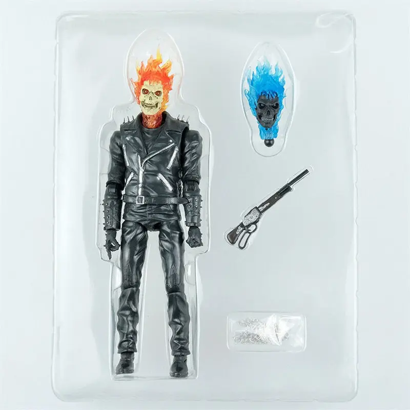 Ghost Rider Johnny Blaze Double Head Action Figure Soul Chariot Collectible Model Toy Ornament For Fans Birthday Gifts view 3