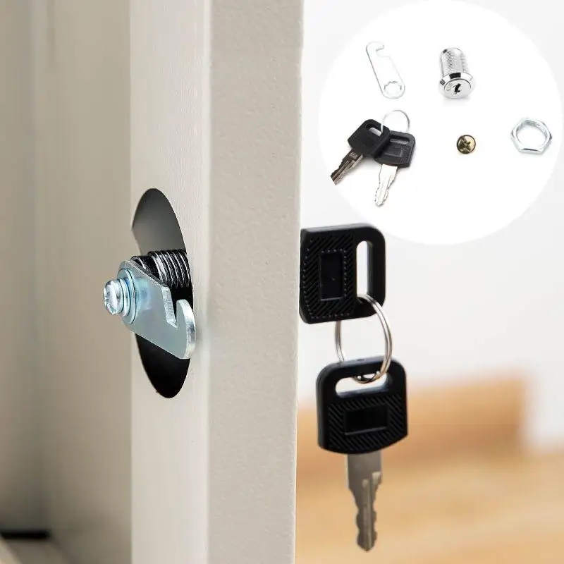 

Tongue Lock Cylindrical Lock Cabinet Box Locker Cam Lock With Keys For Mailbox File Cabinet Tool Box Locker Furniture Hardware