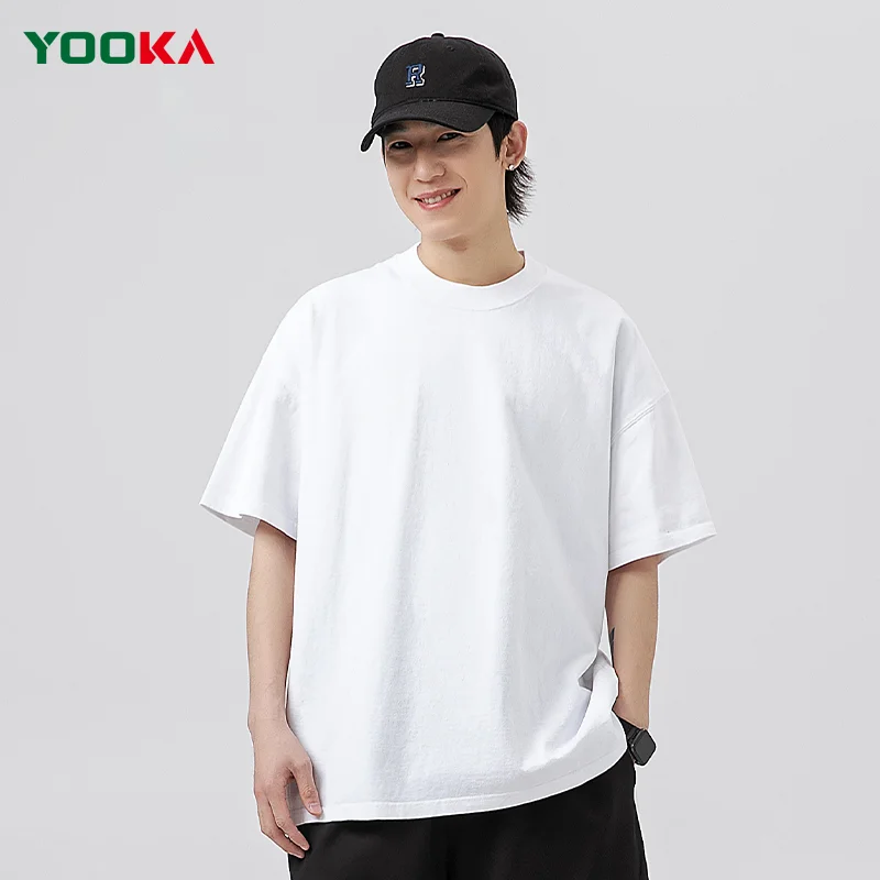 T Shirt for Men Summer 100% Cotton Round Neck Tops Solid Colors Blank T-shirts Men Casual Short Sleeves Clothing Plus Size 4XL