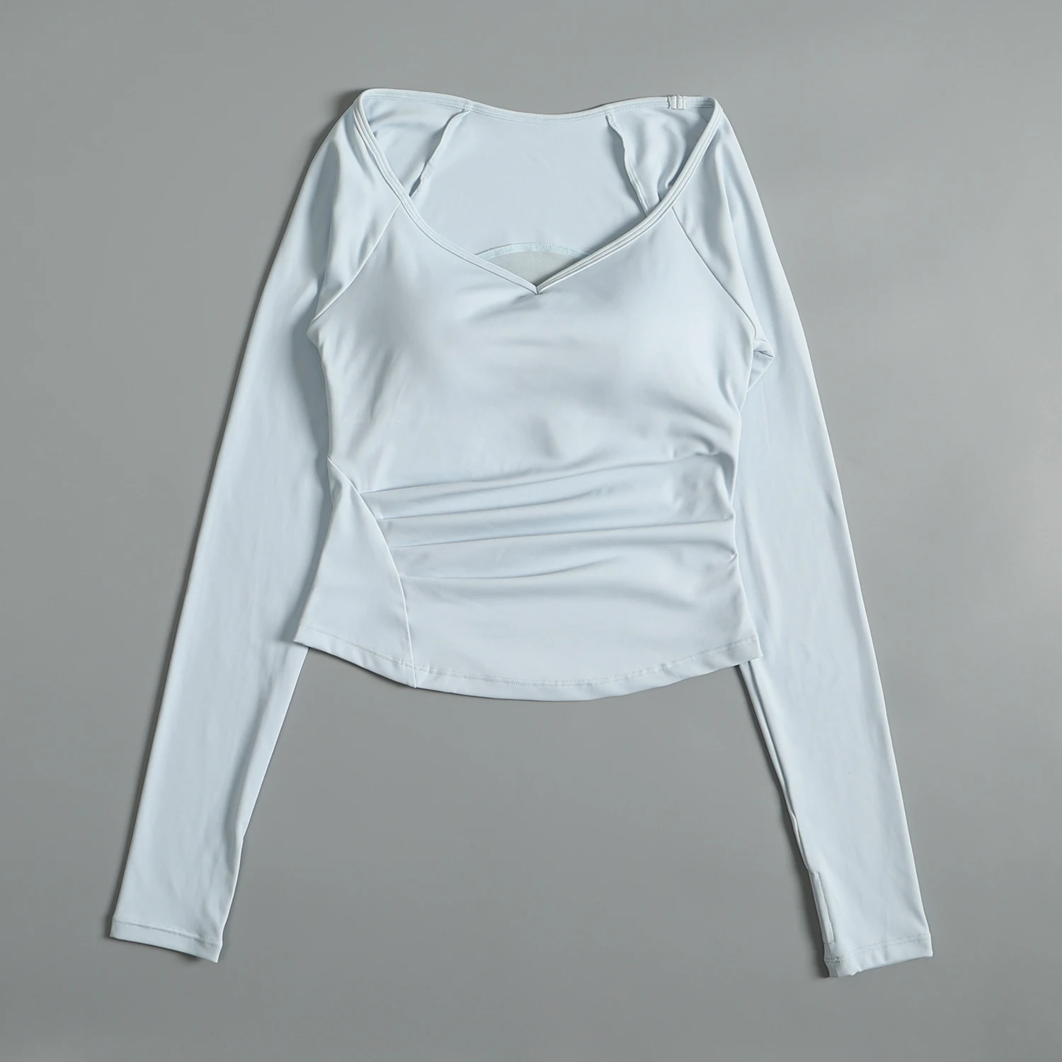 

Дорогой женский фитнес-топ с длинными рукавами на осень и зиму с нагрудными подушечками, профессиональный топ для занятий пилатесом, бегом, спортивной йогой