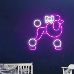 Cute Poodle Dog Neon Sign Dog Pet Shop Wall Decor Dog Salon Wall Art Gift for Dog Lover Dog Art Home Decor