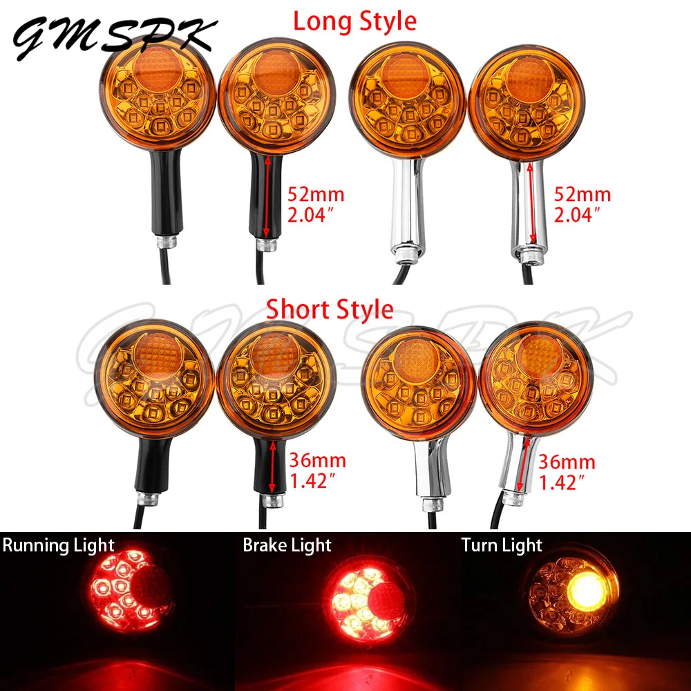 Motorcycle LED Rear Turn Signals Indicator Lamp Brake Running Light Fit for Harley Sportster XL883 XL1200 Iron Nightster 1992-up