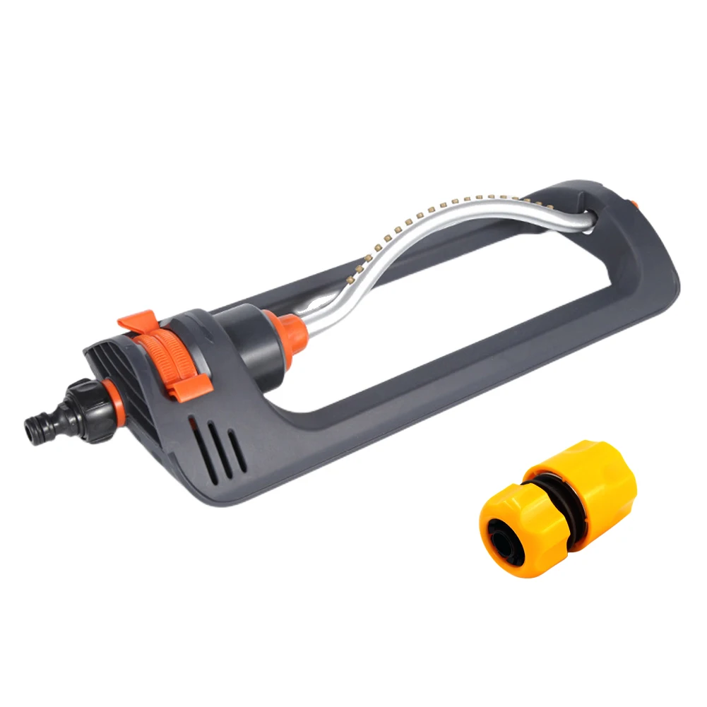 

Automatic Oscillating Sprinkler 4 Modes Aluminum Tube Swing Sprinkler 19 Hole Nozzles Rustproof with 1/2in Connector Garden Tool