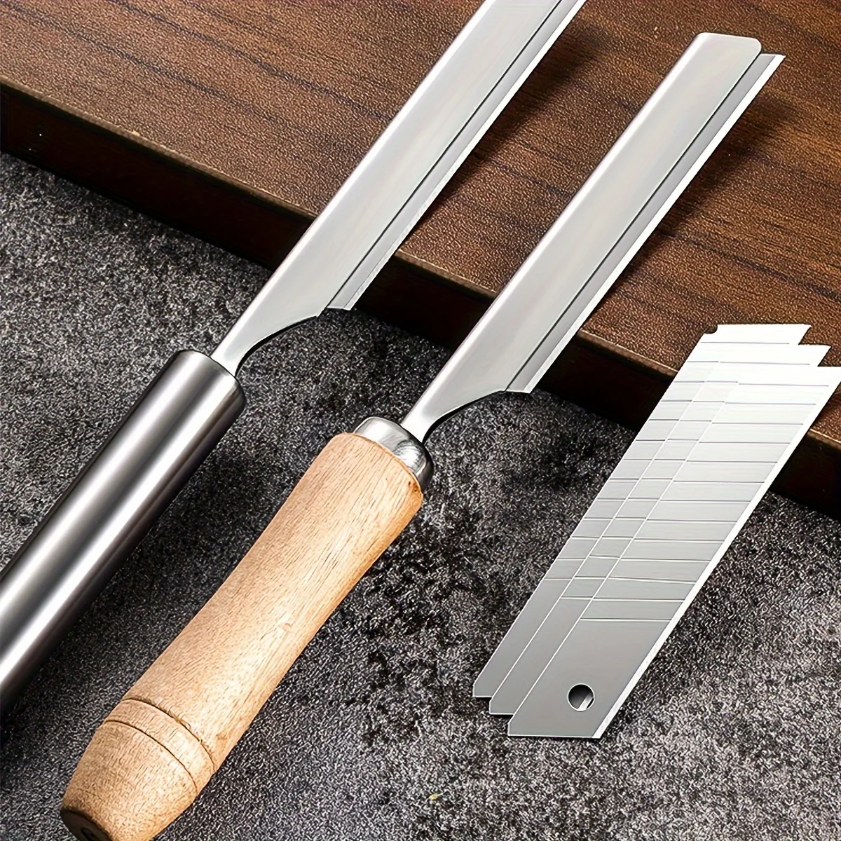 Raspador de pelo de cerdo, herramienta removedora de pelo de cerdo de acero inoxidable, mango de madera, maquinilla de afeitar Manual de pelo de cerdo para granja de fábrica de matanza