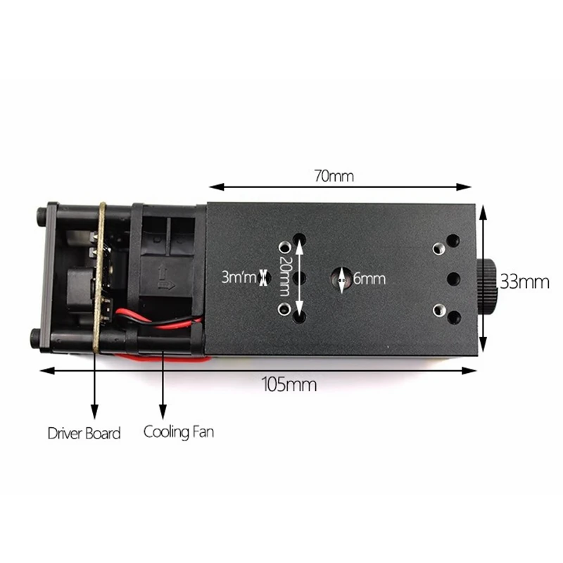 Focussable 520nm 500Mw Groene Lasermodule Pwm Oriëntatiepunt Bird Drive Laserlamp