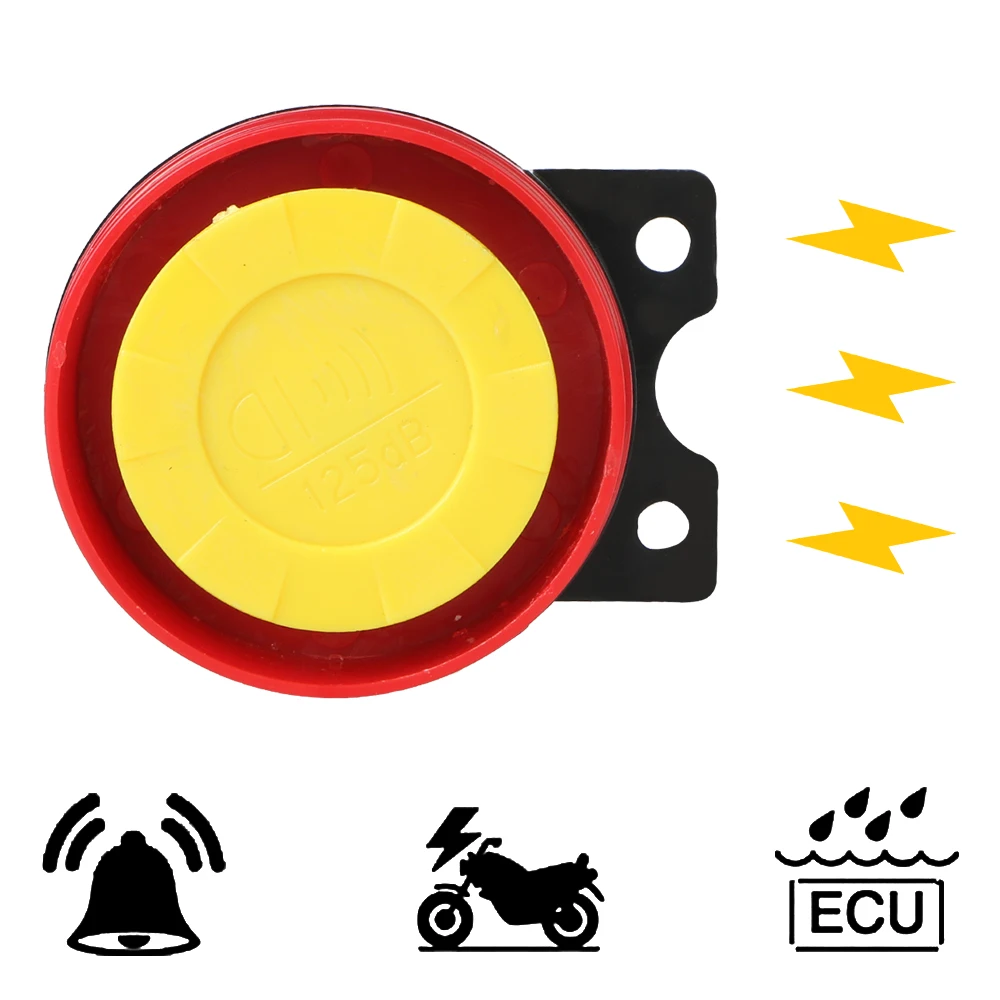 Remote Control Anti-theft Scooter Key Shell Engine Start Speaker 1Set 125db Motorcycle Bike Security Alarm System 12V