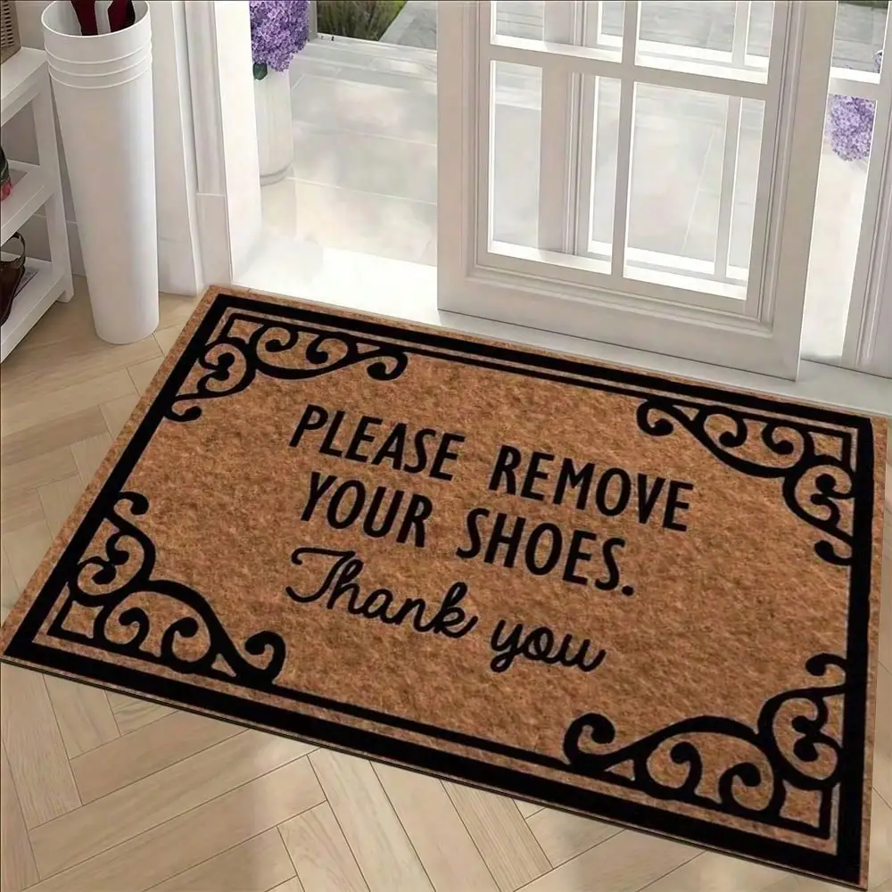 1pc Retro Bohemian Style Non-Slip Doormat - 