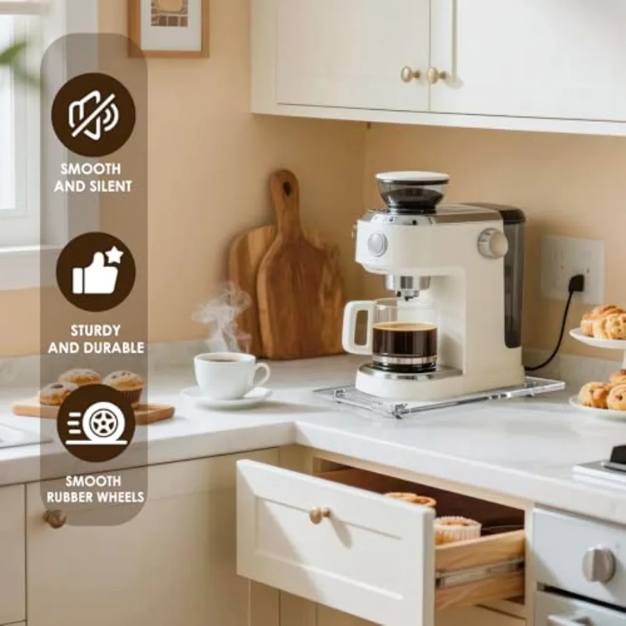 Appliance Sliders for Kitchen appliances Sliding Tray for Coffee Maker Espresso Machines Mixers Sturdy Kitchen Aid Sliders for