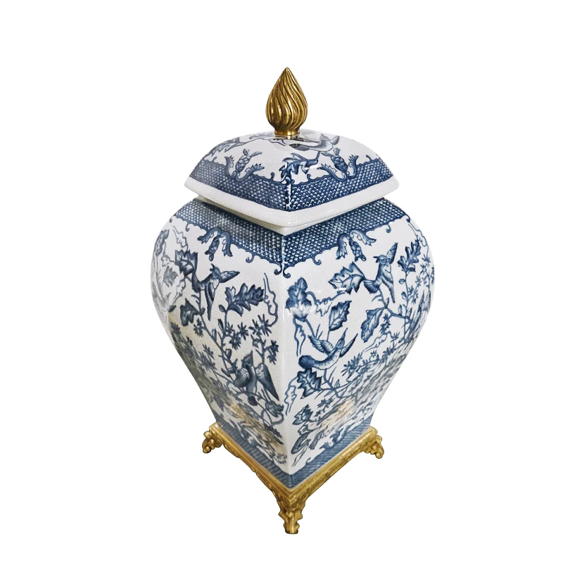 Great projects home decorations collections with dewax brass hand-made porcelain decorative jar living home ceramic decor pots