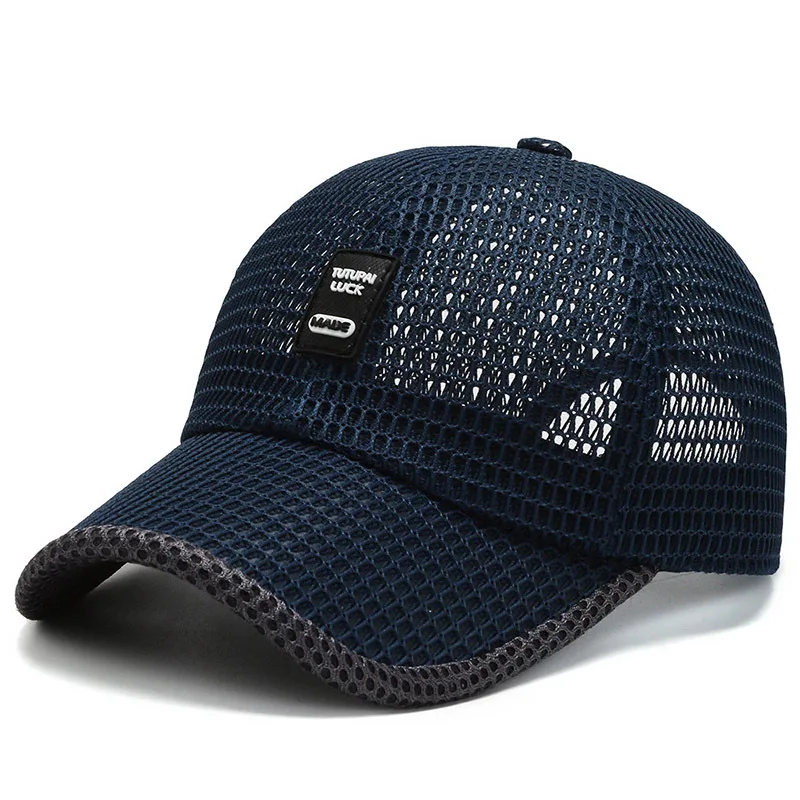 Männer Mesh Baseball Cap Atmungsaktive Sommer Caps Papa Hut Outdoor Angeln Hüte Knochen Gorras Snapback Trucker Cap – Detail 6