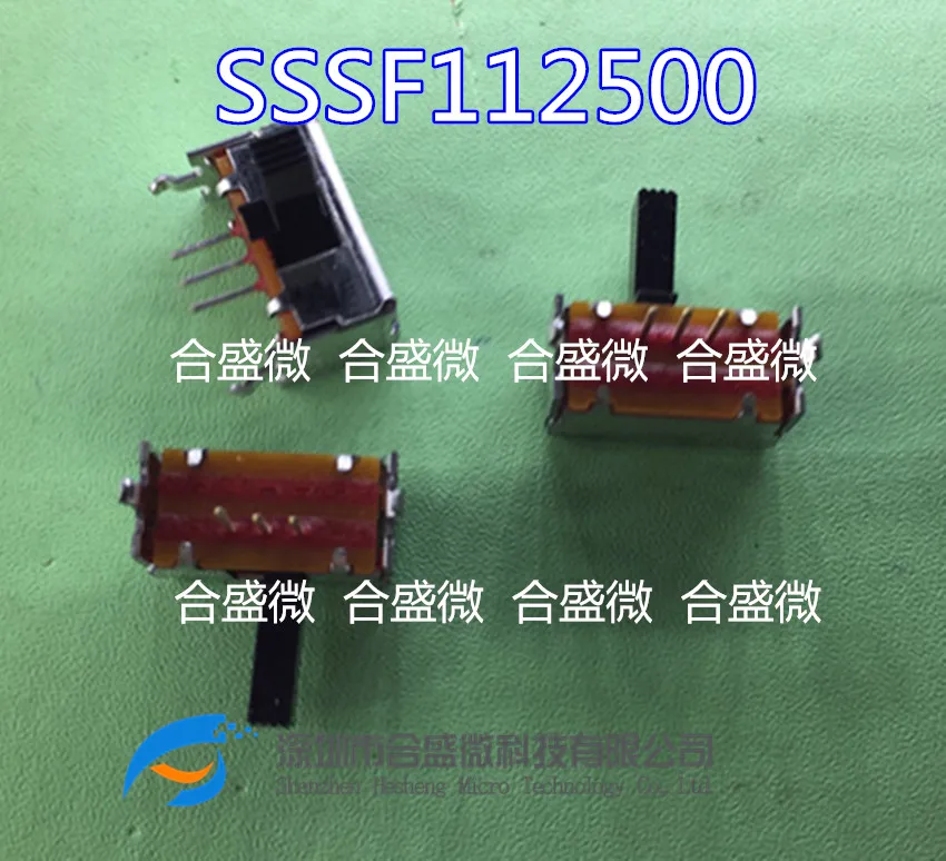 2PCS SSSF112500 Sliding Toggle Switch 3Pin 2nd gear Side pin 5Pin With Bracket 9MM Handle Length