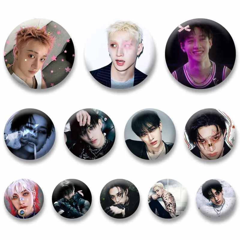Creative Cool Singer BangS C-Chan Soft Button Pins Round Snap-in Badge Handmade Lapel Brooch Backpack Accessories Jewelry Gifts