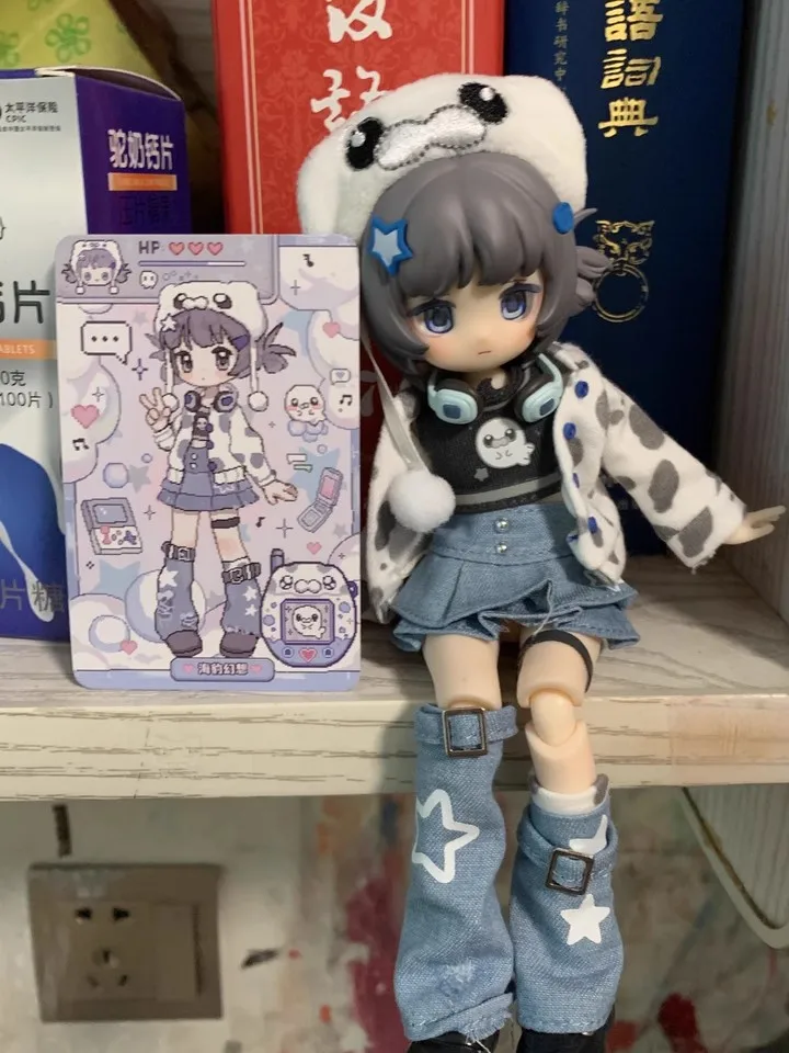 الحرية يعويم الإلكترونية لطيف الحيوانات الأليفة صندوق أعمى اللعب 1/12 Bjd المنقولة شخصيات كرتونية صندوق غامض Kawaii دمية للفتيات اللعب