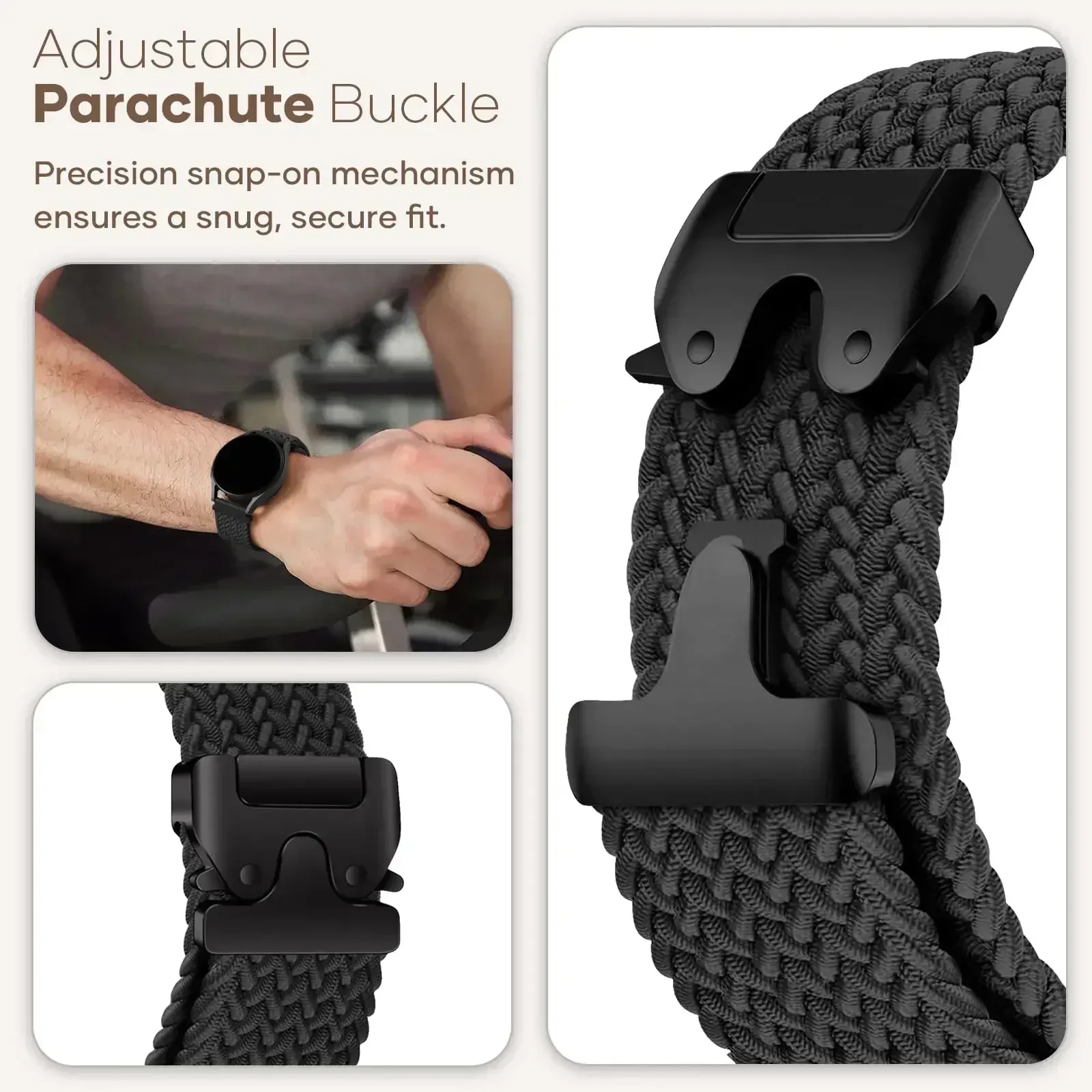 22mm Parachute Braided Solo Loop For Realme Watch 5 Sport Nylon Watchband For For Realme Watch S2/S SPro 2 2Pro 3 3Pro Wristband