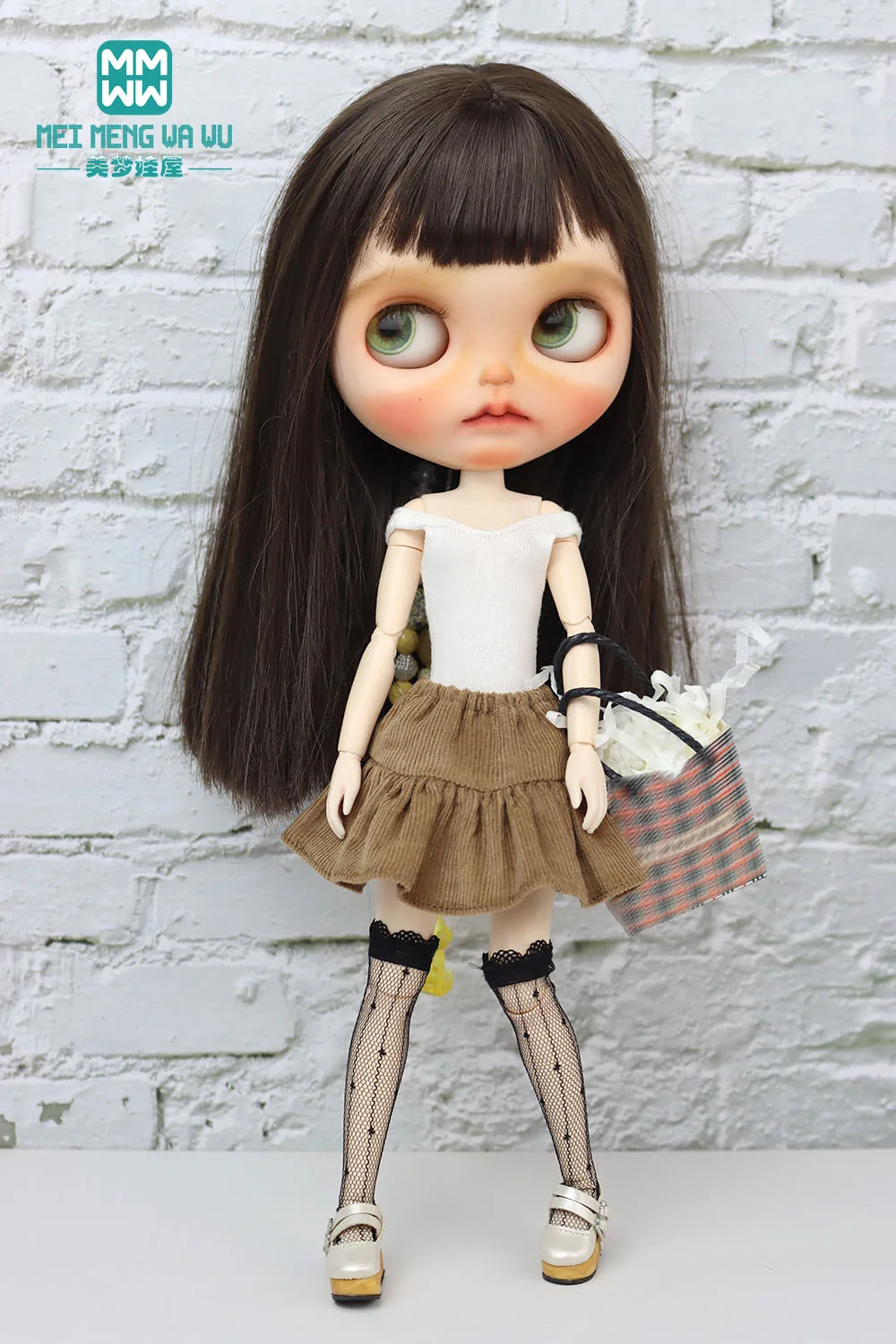 

Одежда для куклы, модная короткая юбка ярких цветов, подходит для куклы Blyth Azone OB22 OB24, подарки для девочек