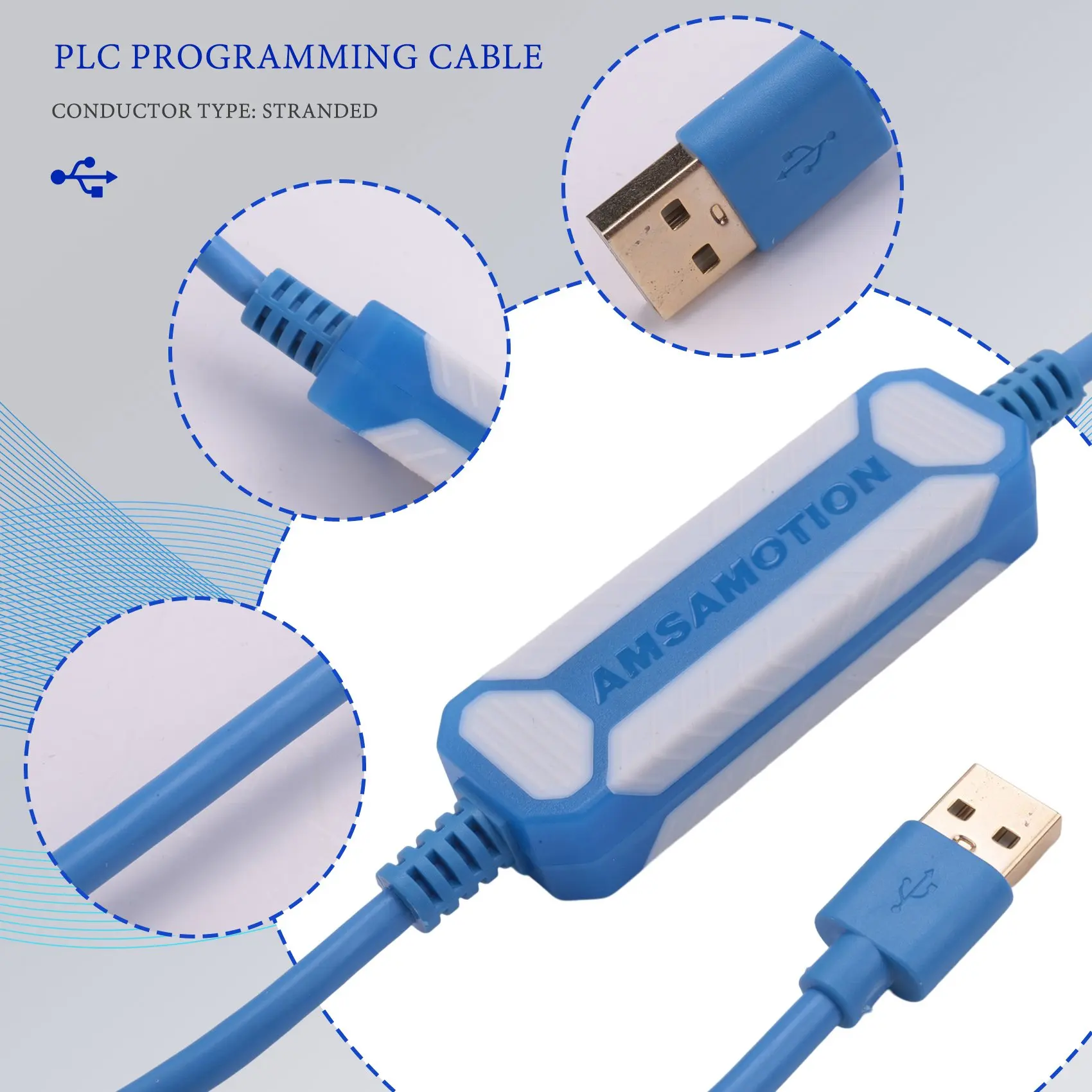 Cabo De Programação PLC, Cabo De Download, Adequado para Schneider Twido Series, TSXPCX3030-C, Adequado para TSXPCX3030-C