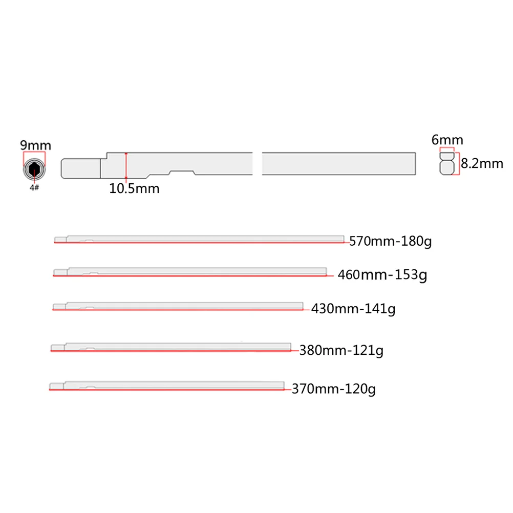 570mm Double Course Way 2 Way Adjustment Steel Truss Rod for Guitar Black GH155 2 Way Truss Rod Steel 2 Way Truss Rod