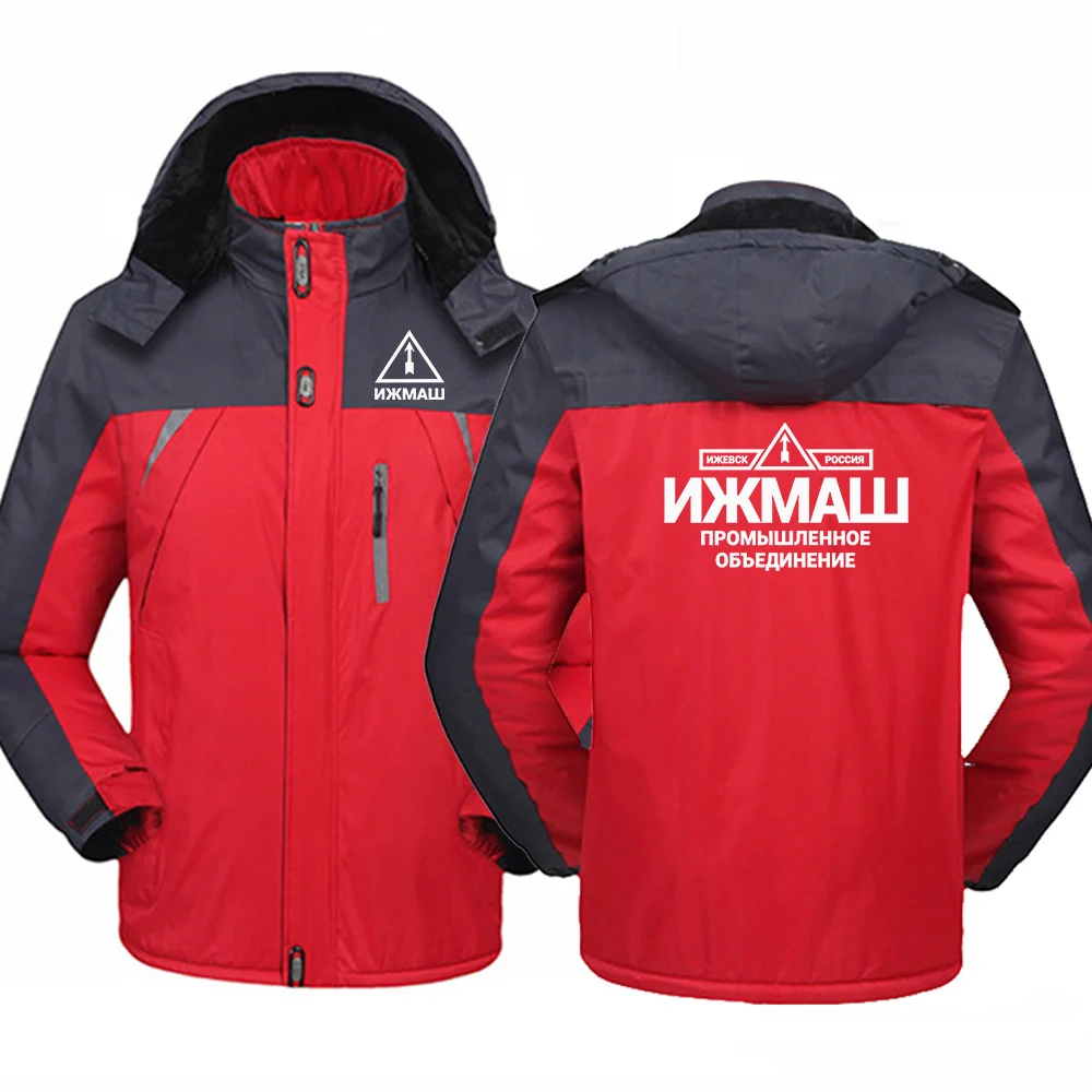 Russia AK Factory Mens Heavyweight Ski Jacket Waterproof Parka Detached Hood Windproof Placket Outdoor Coat Winter Hoodies