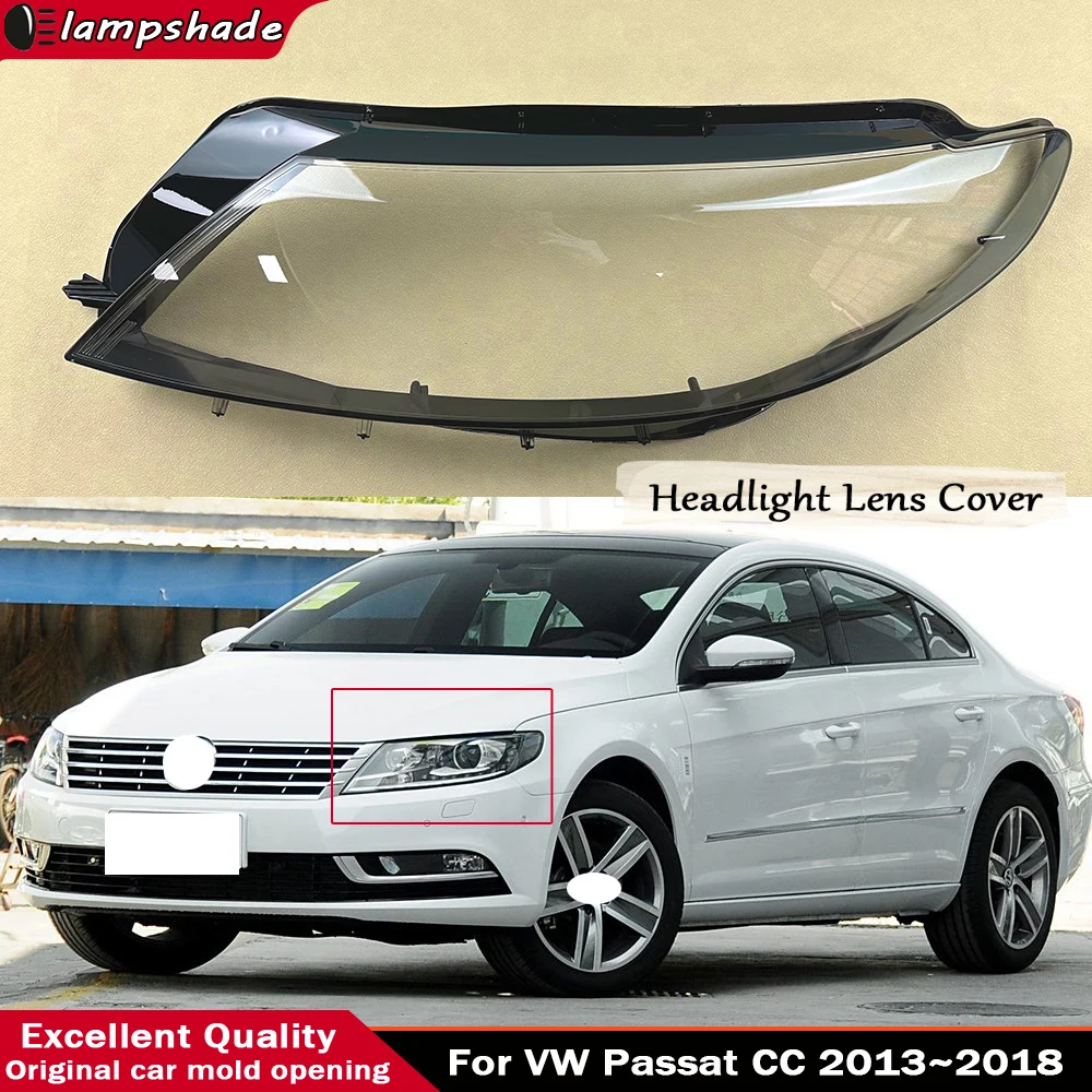 

For Volkswagen VW Passat CC 2013~2018 Front Headlight Cover Auto Replacement Parts Headlight Protective Shell Headlamp Lens