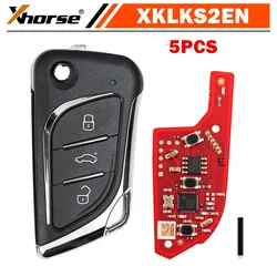 5 sztuk/partia XHORSE XKLKS0EN LEI.KSS styl (chromowanie) zdalny klucz dla VVDI VVDI2 klucz narzędzie angielska wersja