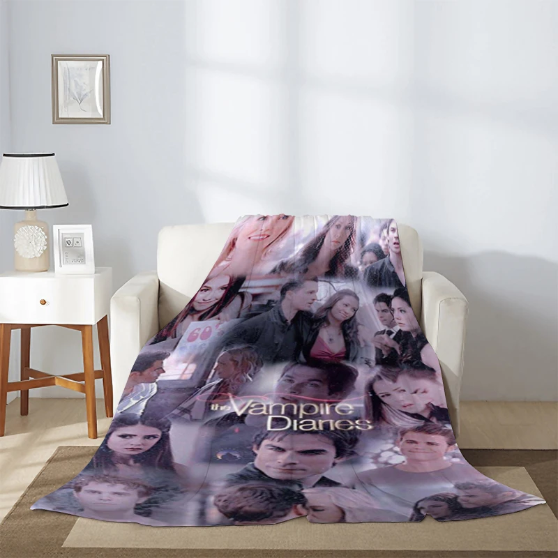 Fluffy Soft Blankets & Throws Tv Show The Vampire Diaries Nap Blanket Sofa Winter Microfiber Bedding Knee Warm Fleece Decorative