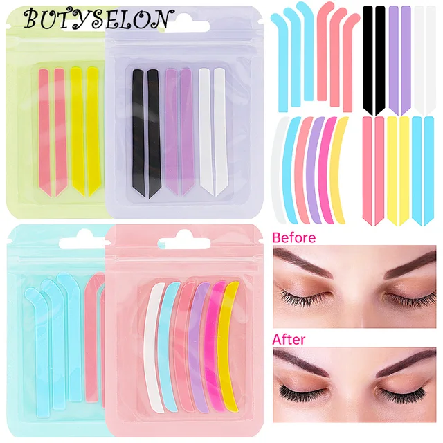 6 sztuk podnoszenie rzęs pasek silikonowy wielokrotnego użytku Eye Lash Lift Curler Pad trwała wstążka przedłużanie rzęs dostarcza narzędzia do makijażu