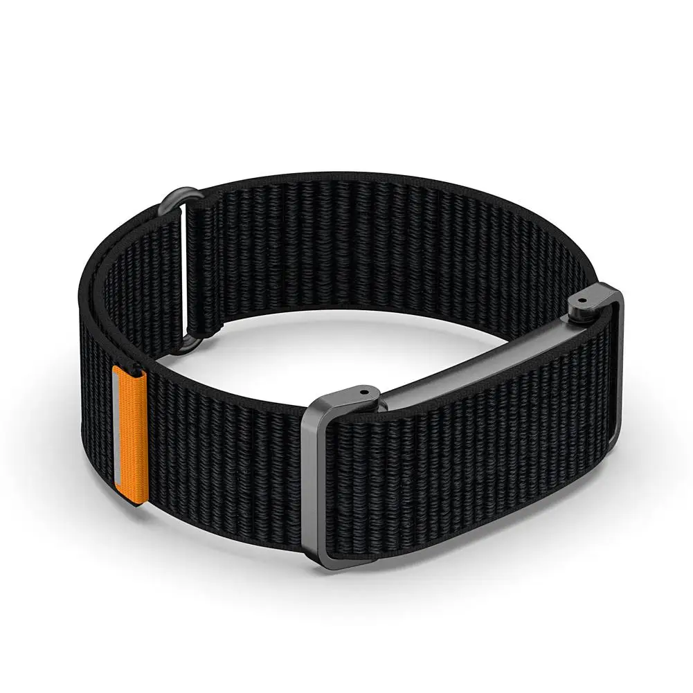 Für Fitbit Air Watch Armband, schlankes, gewebtes Nylonband, atmungsaktives Ersatzarmband mit Metallgehäuse-Zubehör