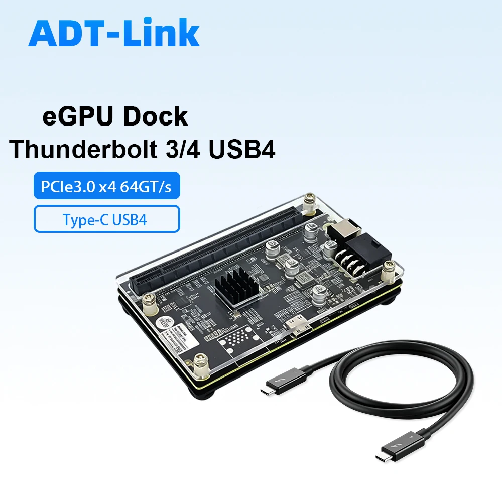 

Thunderbolt 3/4 USB4 To PCIe 3.0 X4 Expansion Dock EGPU External GPU Adapter for Laptop Mini PC Handheld /GPU/NIC/RAID/DMA Card