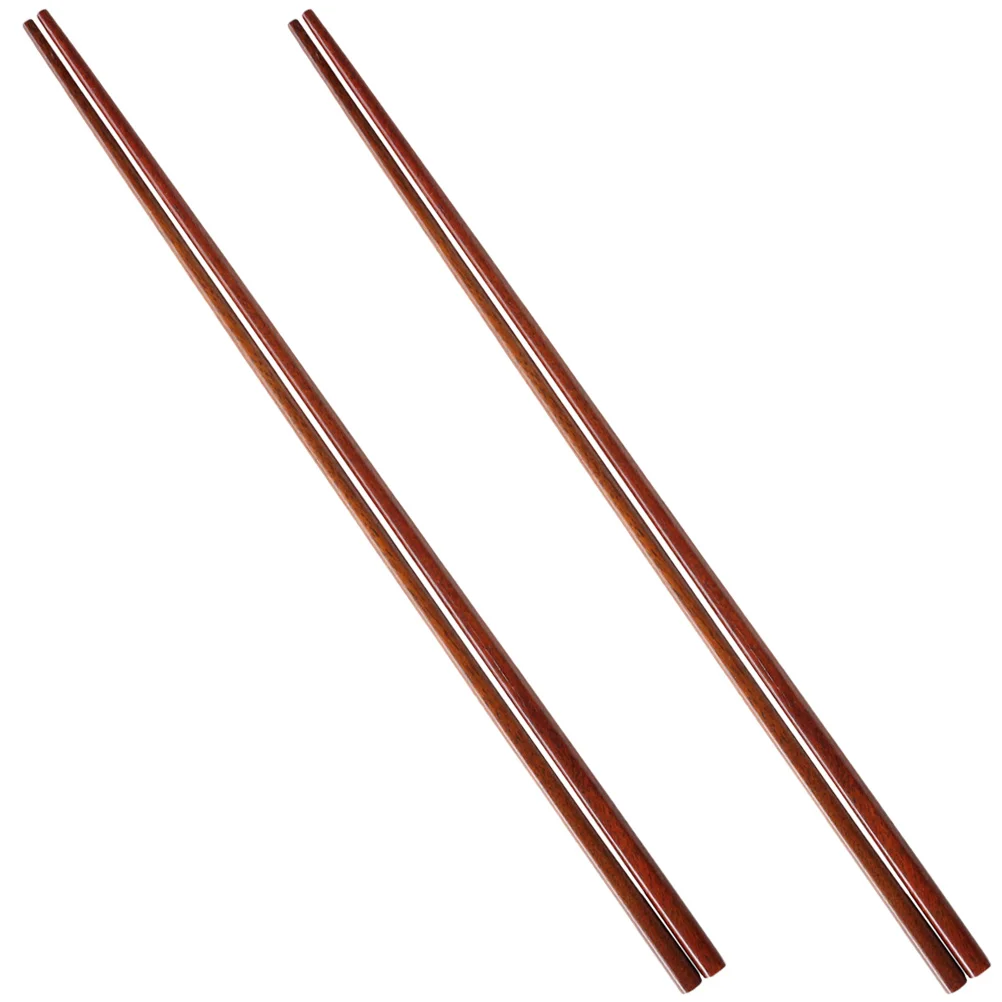 

2pcs Long Wooden Chopsticks For Hot Pot Cooking Frying Noodles Bbq Reusable Heat Resistant Kitchen Utensils Bamboo Lengthened
