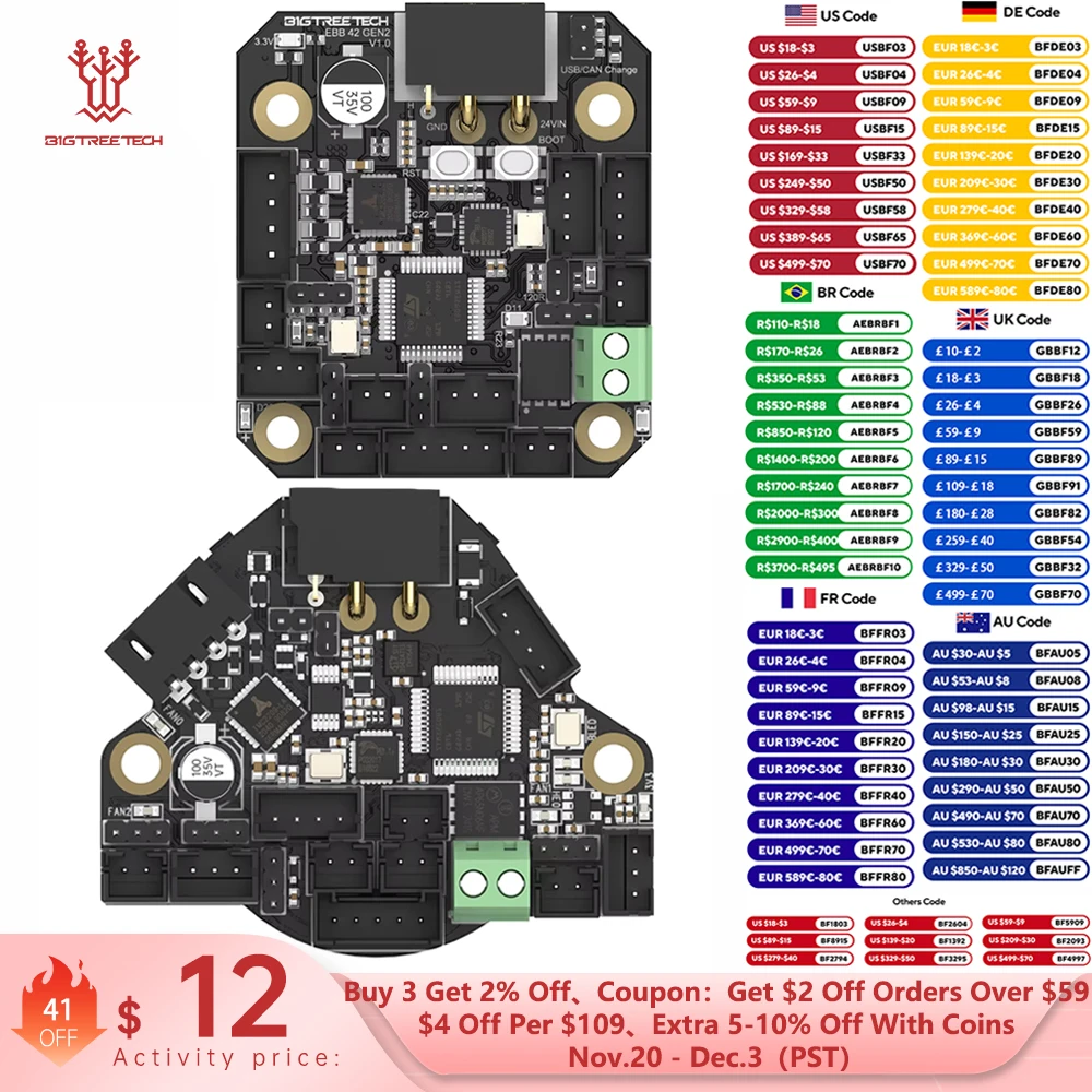 yZ[zBIGTREETECH EBB36 EBB42 CAN c[{[hT|[g Canbus PT100  MAX31865 U2C Ender3 3D v^C{[hNbp[g