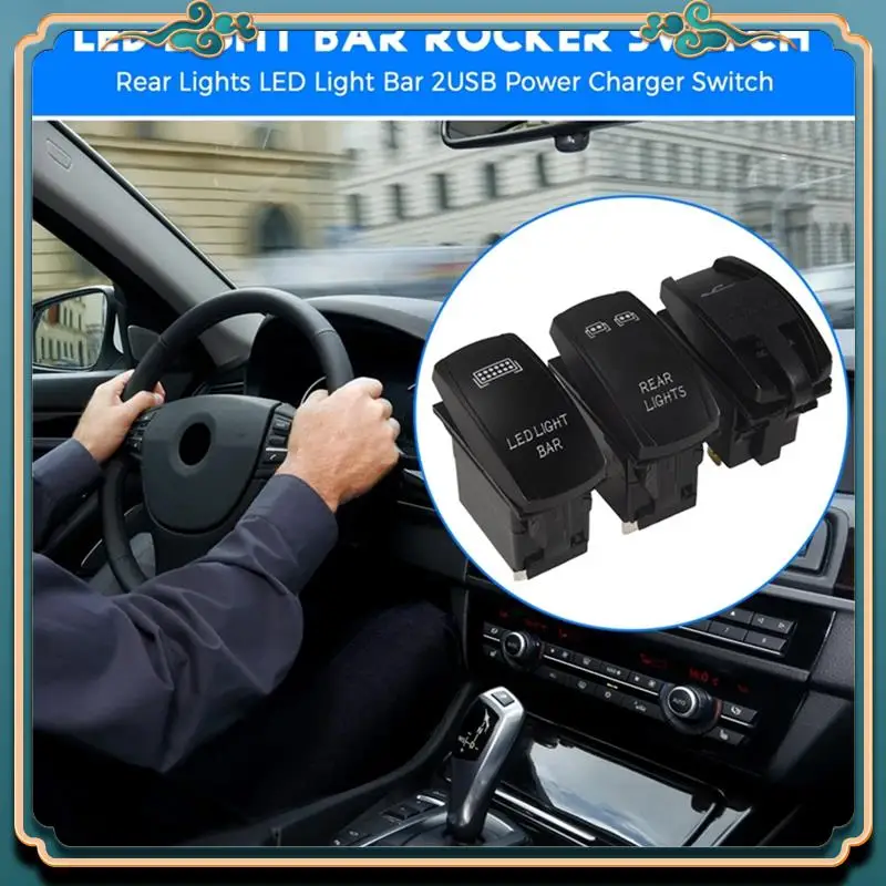 

L39A-LED Light Bar Кулисный переключатель Тумблер Задние фонари Кулисный переключатель Кулисный переключатель Двойное зарядное устройство USB