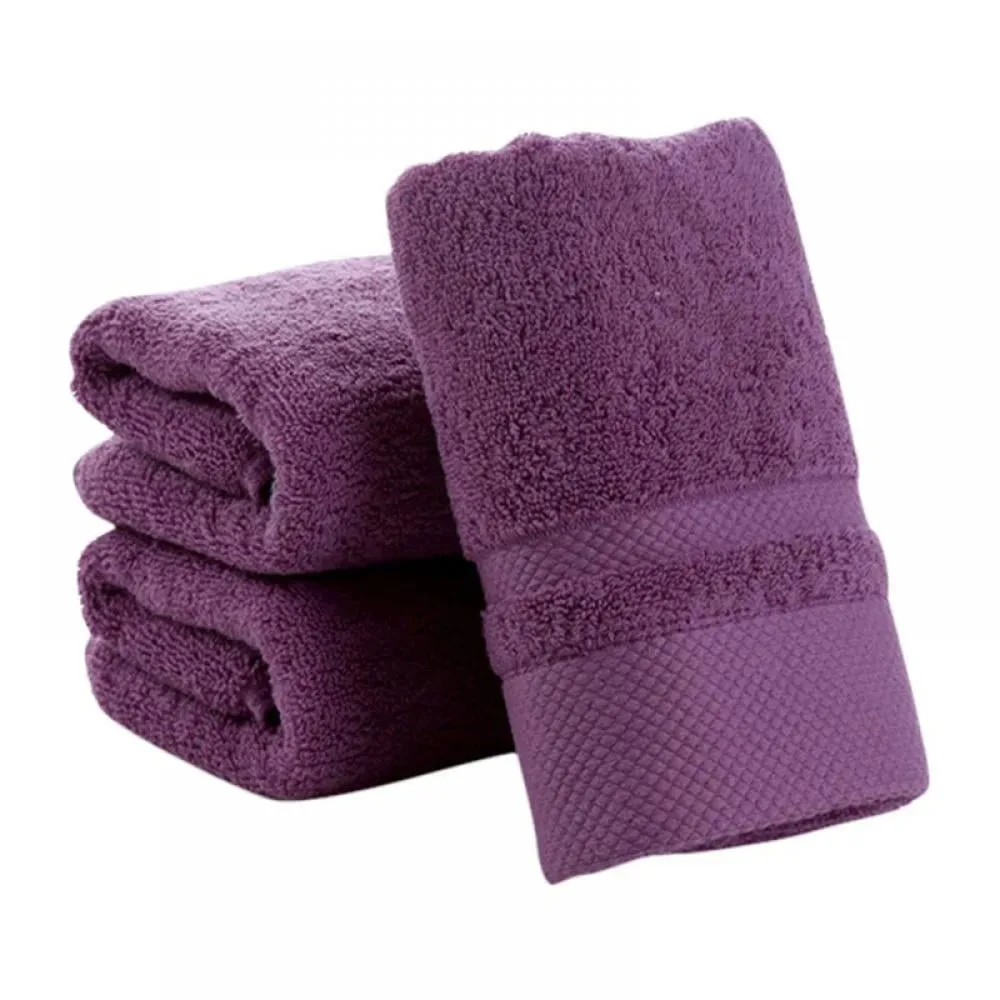 Soft And Absorbent Solid Color Cotton Terry Towel Face Towel in 6 Colors - Comfortable Bath Towel Collection
