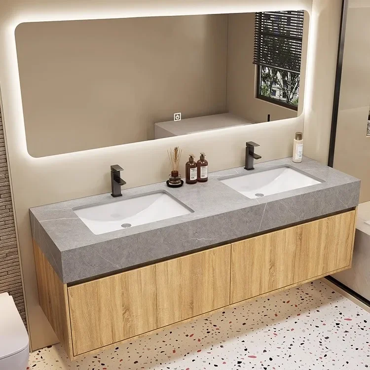 

Органайзер Шкаф для ванной комнаты Туалетный столик Керамический плавающий современный деревянный раковина Туалетный столик Дизайнерский современный Archivadores Уникальная мебель