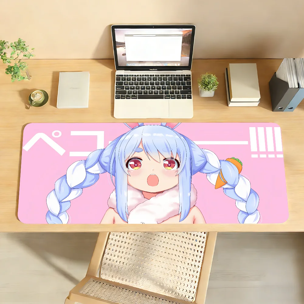 CIFBUY Hololive Usada Pekora Large Desk Mat Rubber Non‑Slip Mousepad for Computer Laptop Gamer Decor
