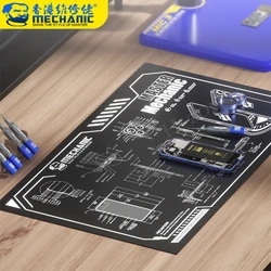 MECHANIC V77 V78 600*350mm Antistatic Heat Insulation Pad for Phone Maintenance Motherboard IC Chips Soldering Repair Mat