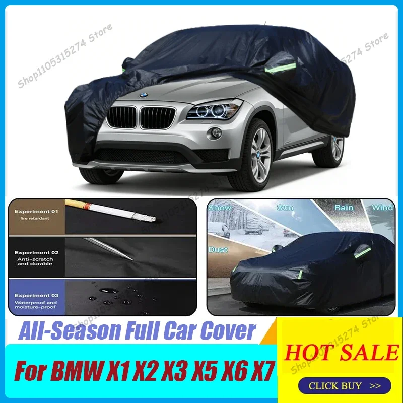 

Полный комплект пылезащитных чехлов для автомобилей BMW X1, X2, X3, X5, X6, X7, защищающих от пыли, дождя, снега, влаги и с отражающими элементами.