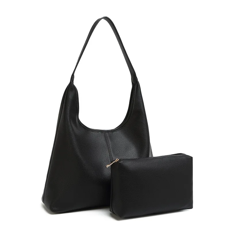 

Минималистичная женская сумка-хобо из 100% натуральной кожи, новинка 2026 года, однотонная повседневная сумка через плечо, женская сумка-тоут на каждый день