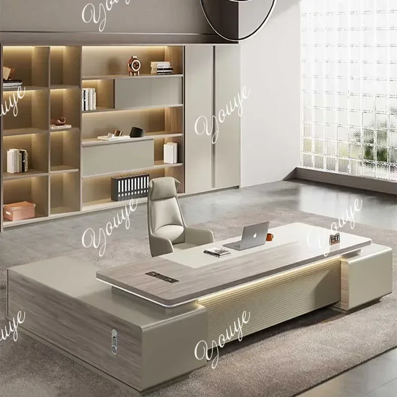 L-J Storage Home Office Desk Organizer Large Bedroom Writing Drawers Office Desk Computer Gaming Coffee Mesa Ordenador Furniture