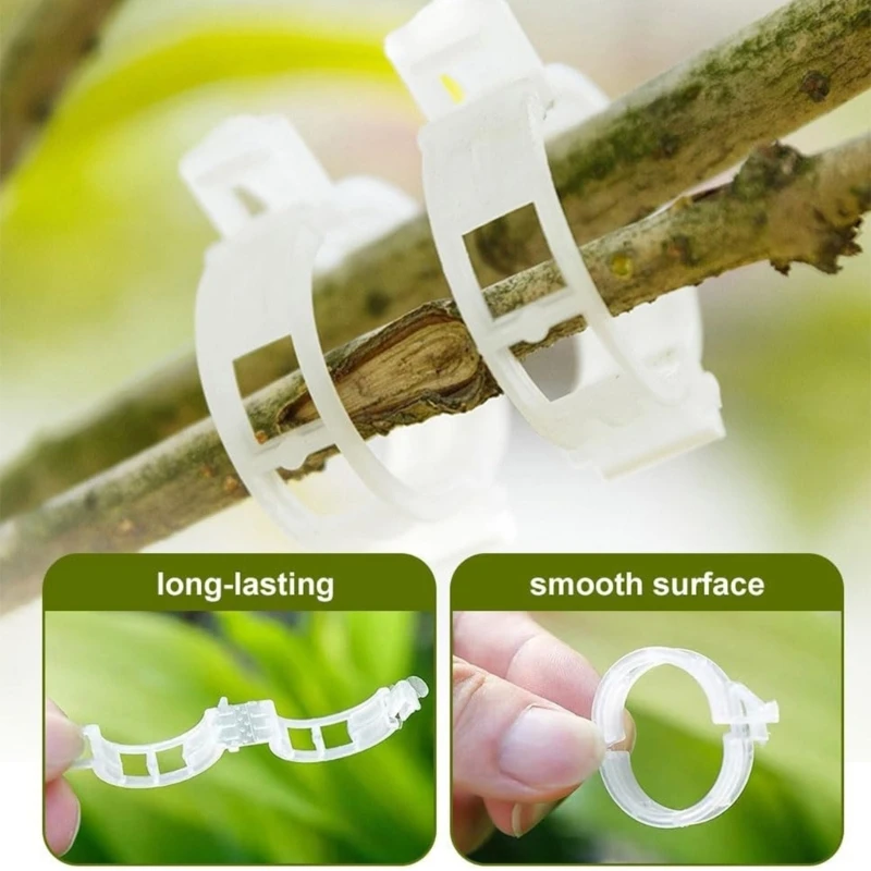 

100/150/200/300/400/600Pcs Plant Support Clips Secured Plastic Plant Clip for Climbing Plant Plant Vine Fixing Clips