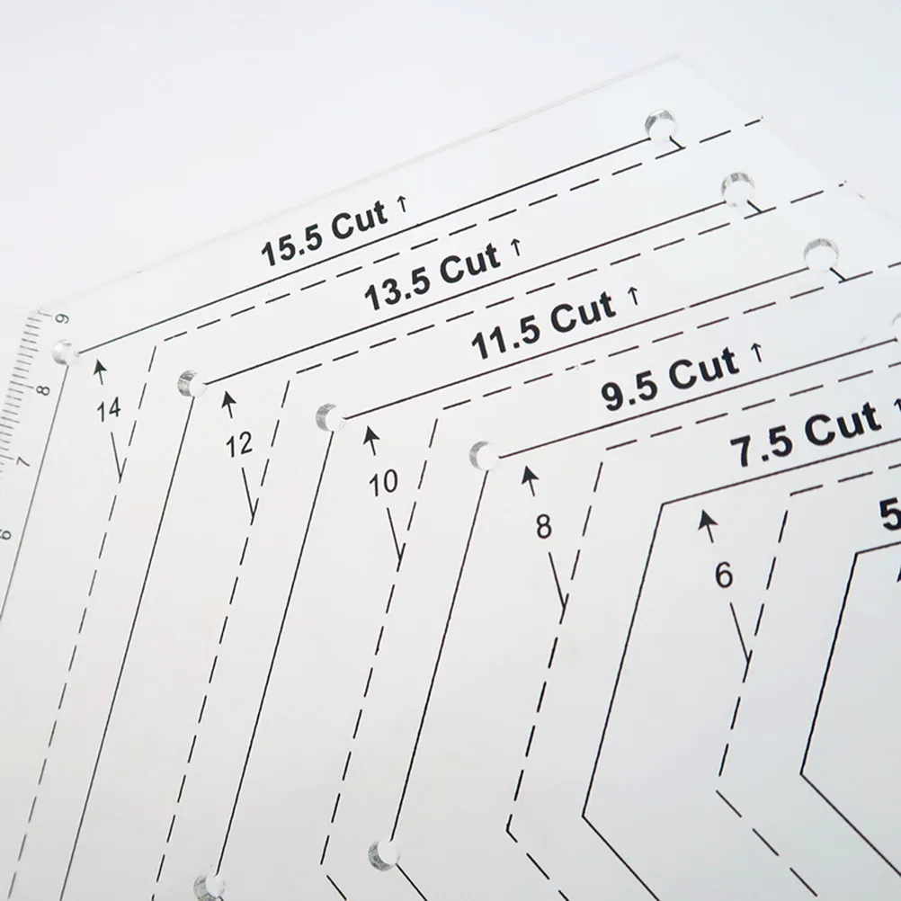 

Premium Acrylic Quilting Ruler Transparent Patchwork Sewing Ruler with Accurate Thin Lines Angle Markings for Garment Making