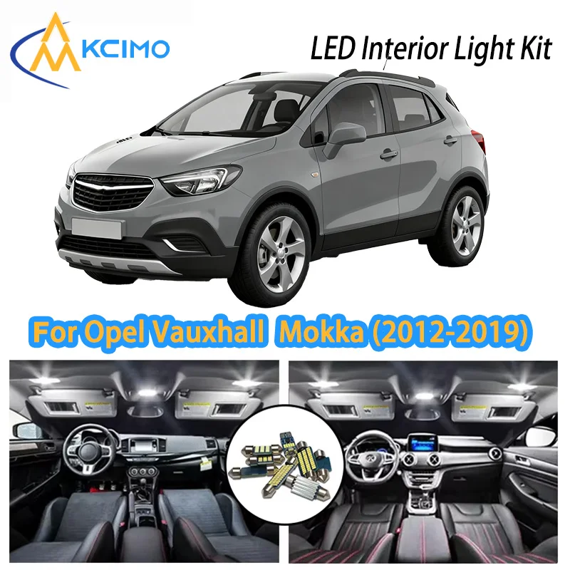 KCIMO Car Interior LED Lighting for Opel Vauxhall Mokka (2012-2019), Easy to Install, 2 Color Options, Low Power