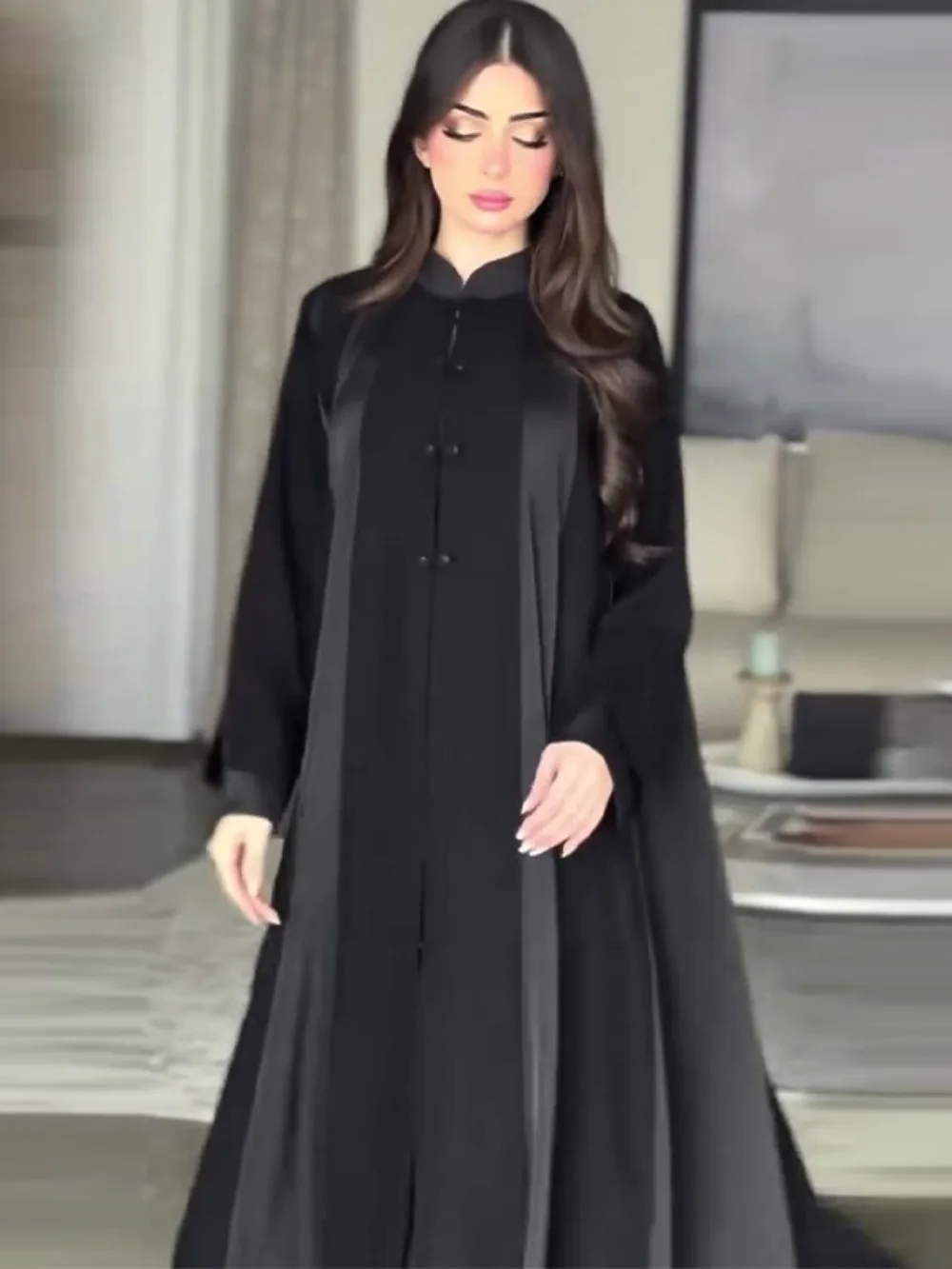 

Ид Абая женское платье мусульманское Джалабия сплошной цвет Vestidos Largos вечерние кафтан Рамадан длинные платья Дубай кафтан арабский халат 2025