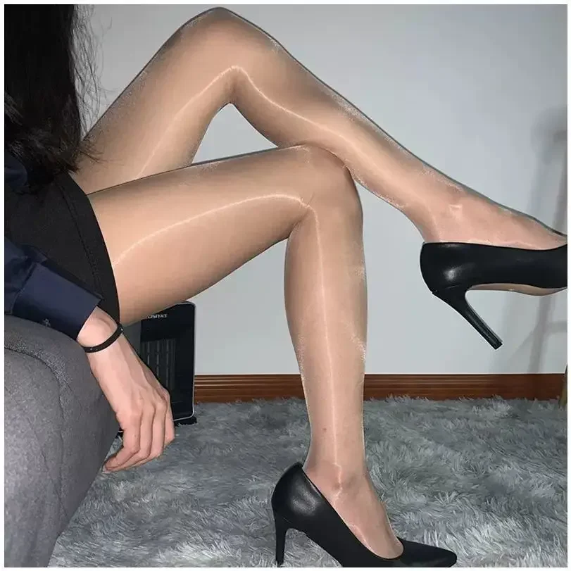 RV Use Sexy Pantyhose Stockings Women Ultra-thin Aurora Horse Oil High Elastic Shiny Anti-hook Tights Mask Steel Stockings