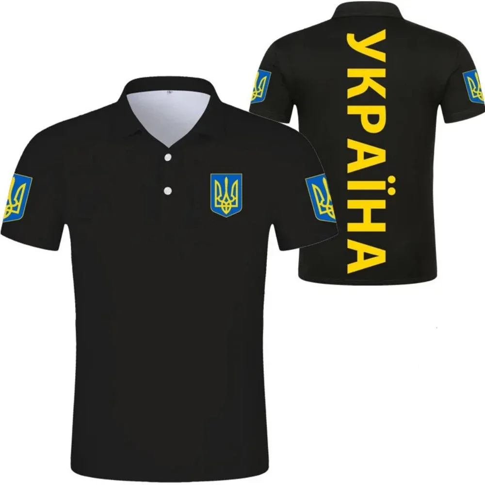 Flag of Ukraine National Emblem 3D printed photo Clothing Polo shirts for men and women high quality clothing