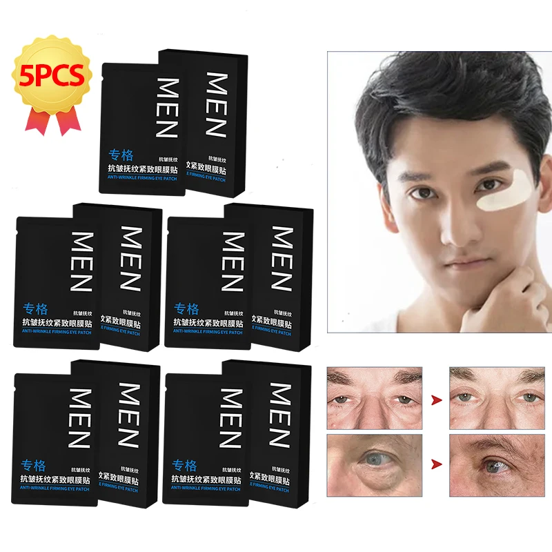 

50Pcs Men Eye Mask Anti Dark Circles Fades Fine Lines Anti-Wrinkle Remove Eye Bag Eyes Patches Lifting Firming Moisturizing Care