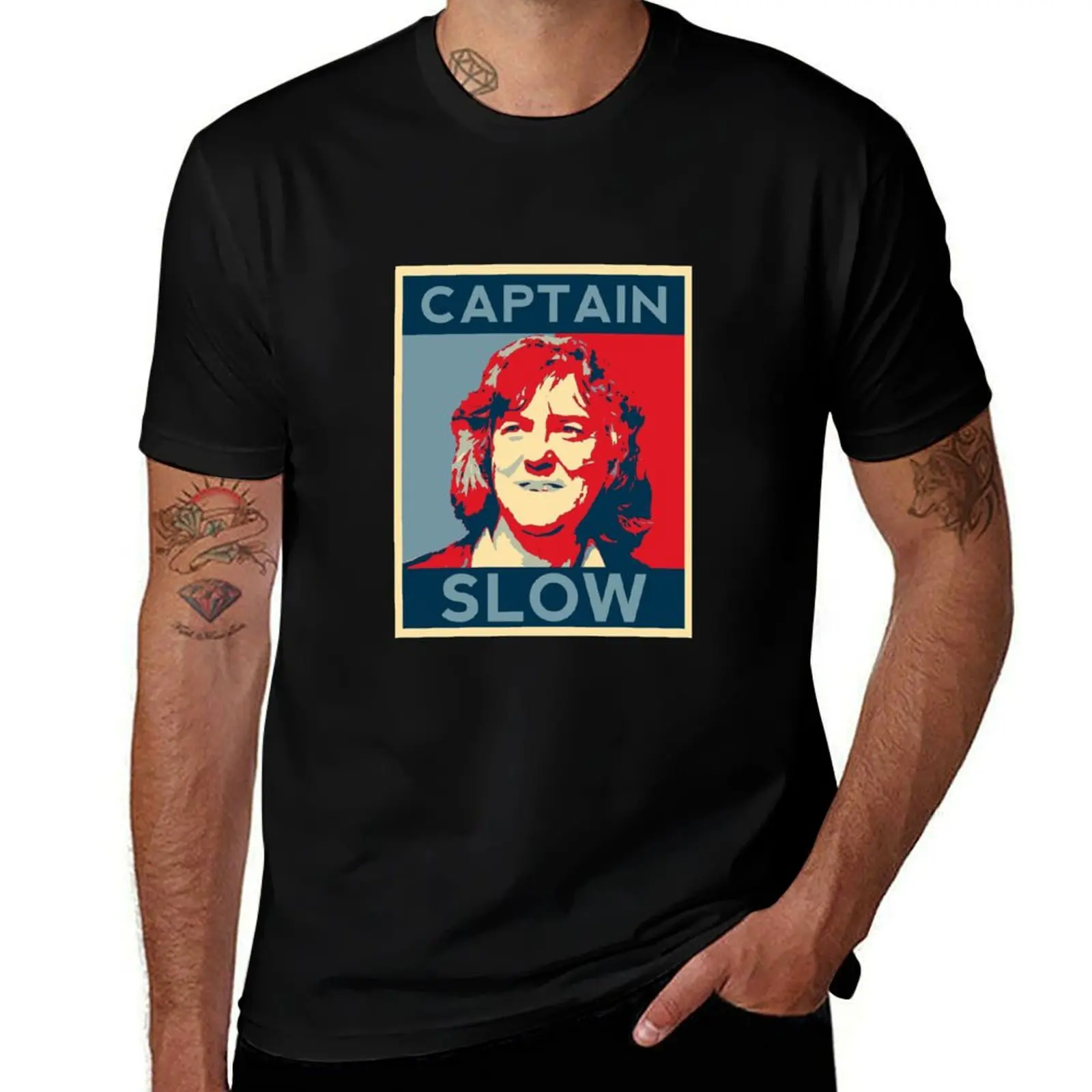 

Классическая футболка James May-Captain Slow, мужская футболка, хлопковая мужская футболка высокого качества